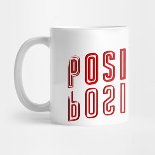 Positivity Typography in RED Mug